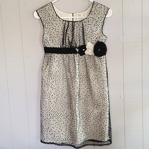 🌴 NWOT Old Navy Black Sleeveless Dress W/Flowers Accent